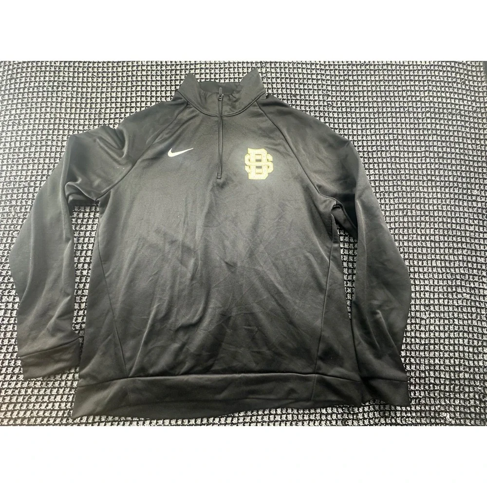 Nike Quarter Zip Pullover Mens M Black Excellent SDSU San Diego State Dri-FIT